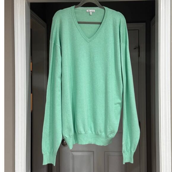 PETER MILLAR Other - PETER MILLAR Pima Cotton & Cashmere V-Neck Mint Sweater 3XT